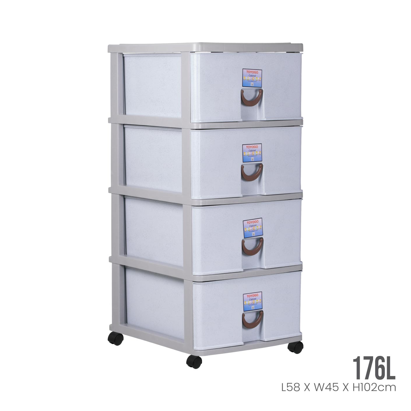 4 TIER BITANIC CABINET W/WHL (804-4)