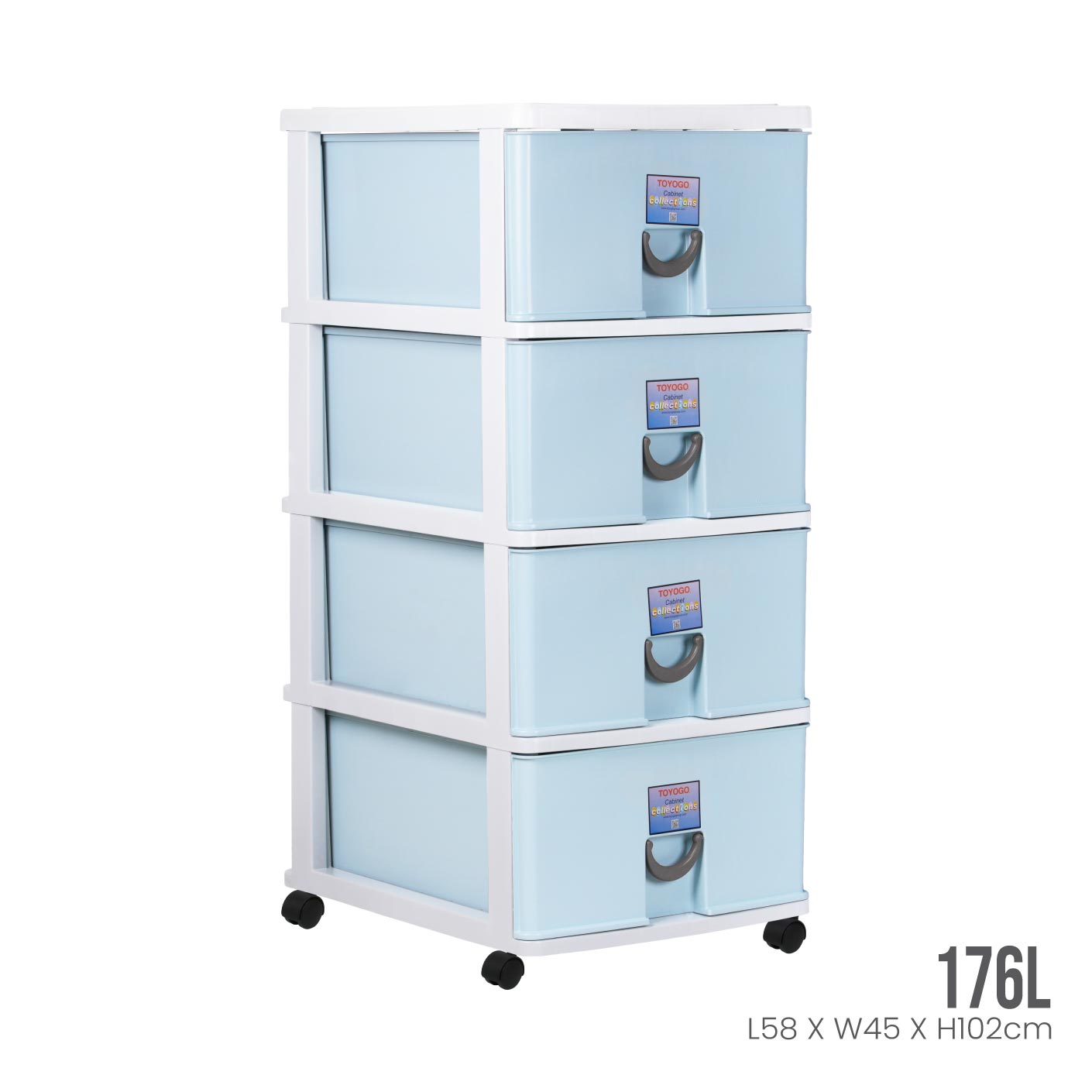 4 TIER BITANIC CABINET W/WHL (804-4) | TOYOGO Singapore – TOYOGO