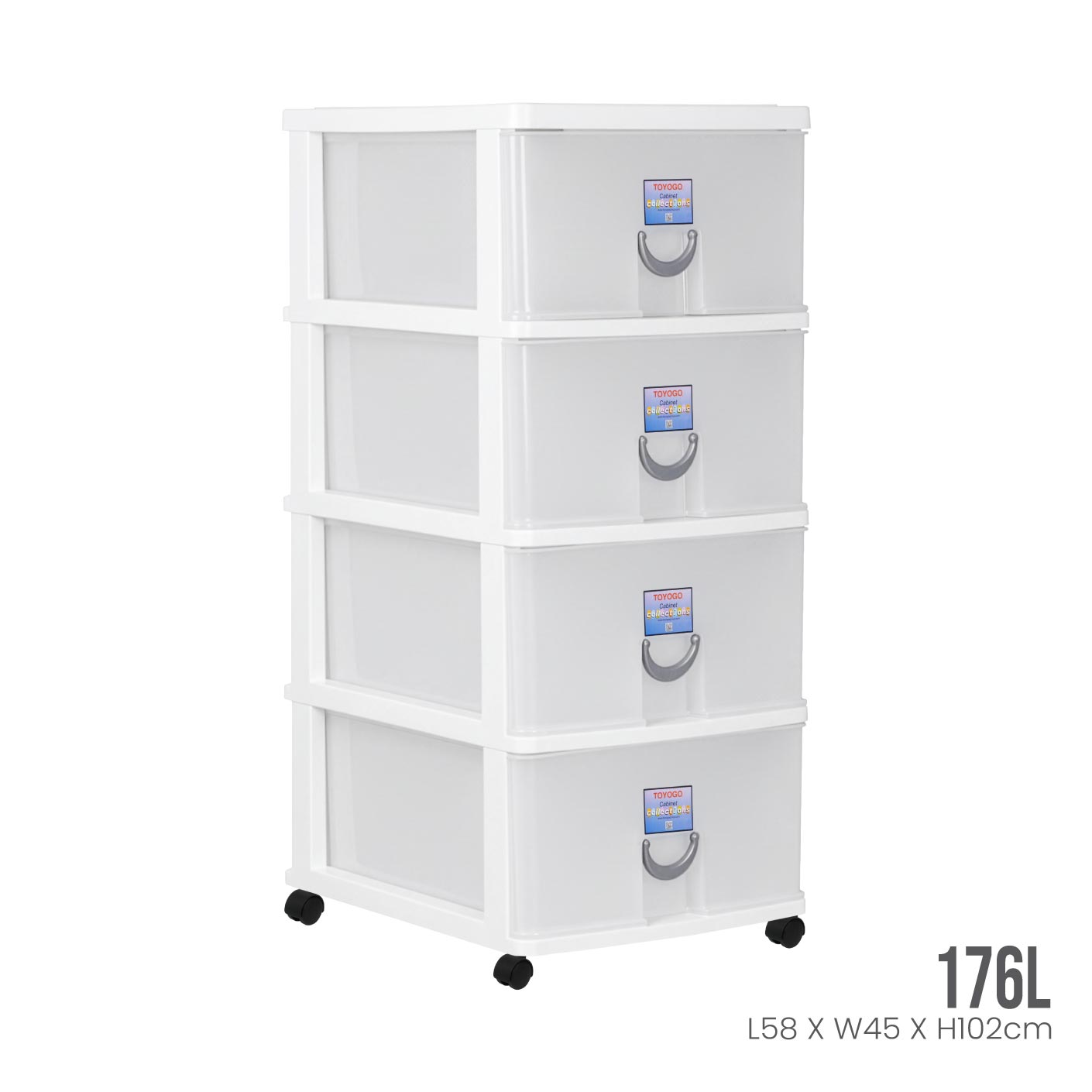 4 TIER BITANIC CABINET W/WHL (804-4)
