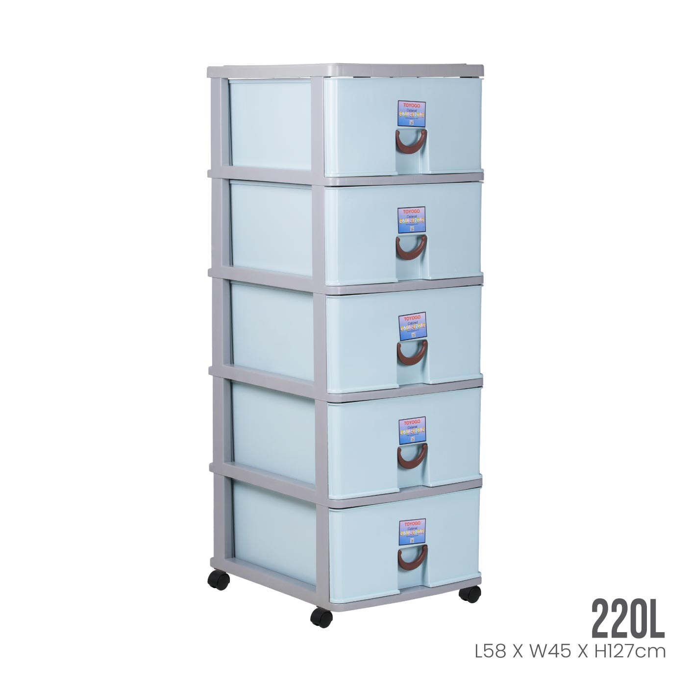 5 TIER BITANIC CABINET W/WHL (804-5)