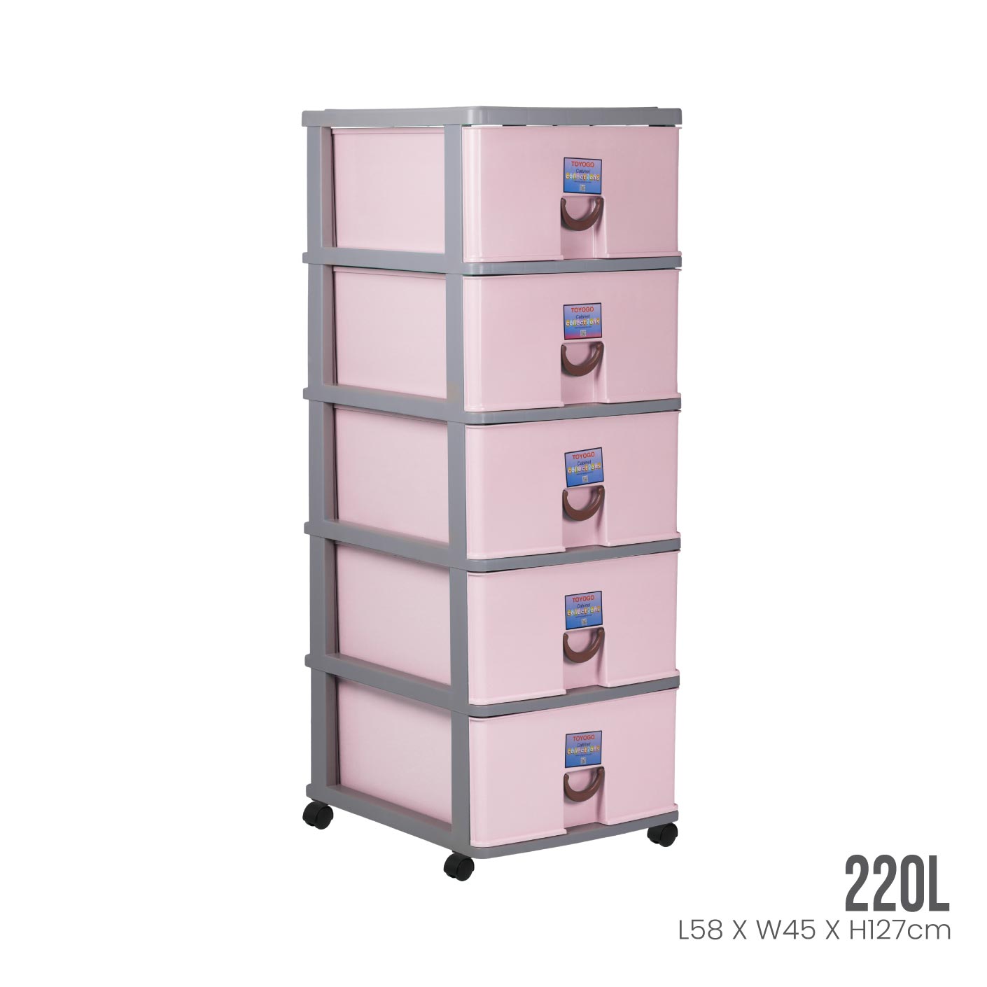 5 TIER BITANIC CABINET W/WHL (804-5)