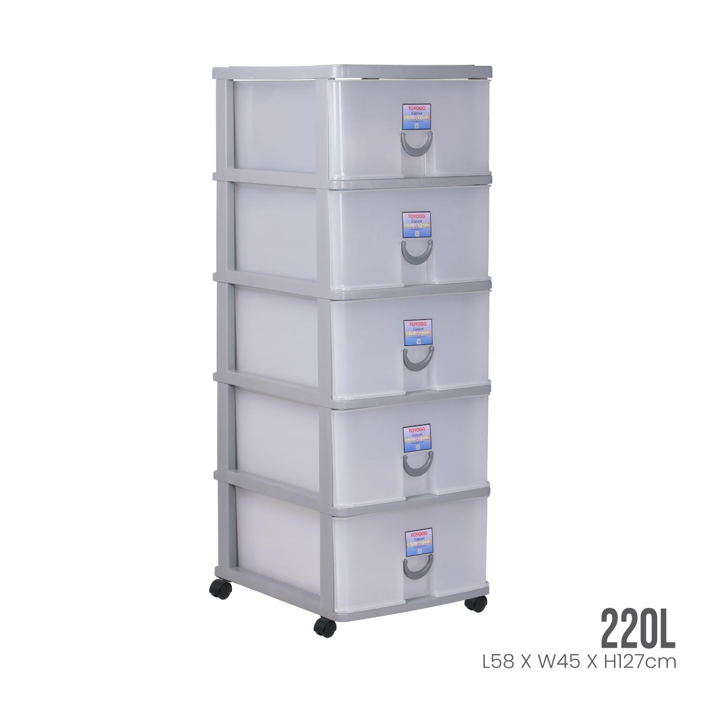 5 TIER BITANIC CABINET W/WHL (804-5)