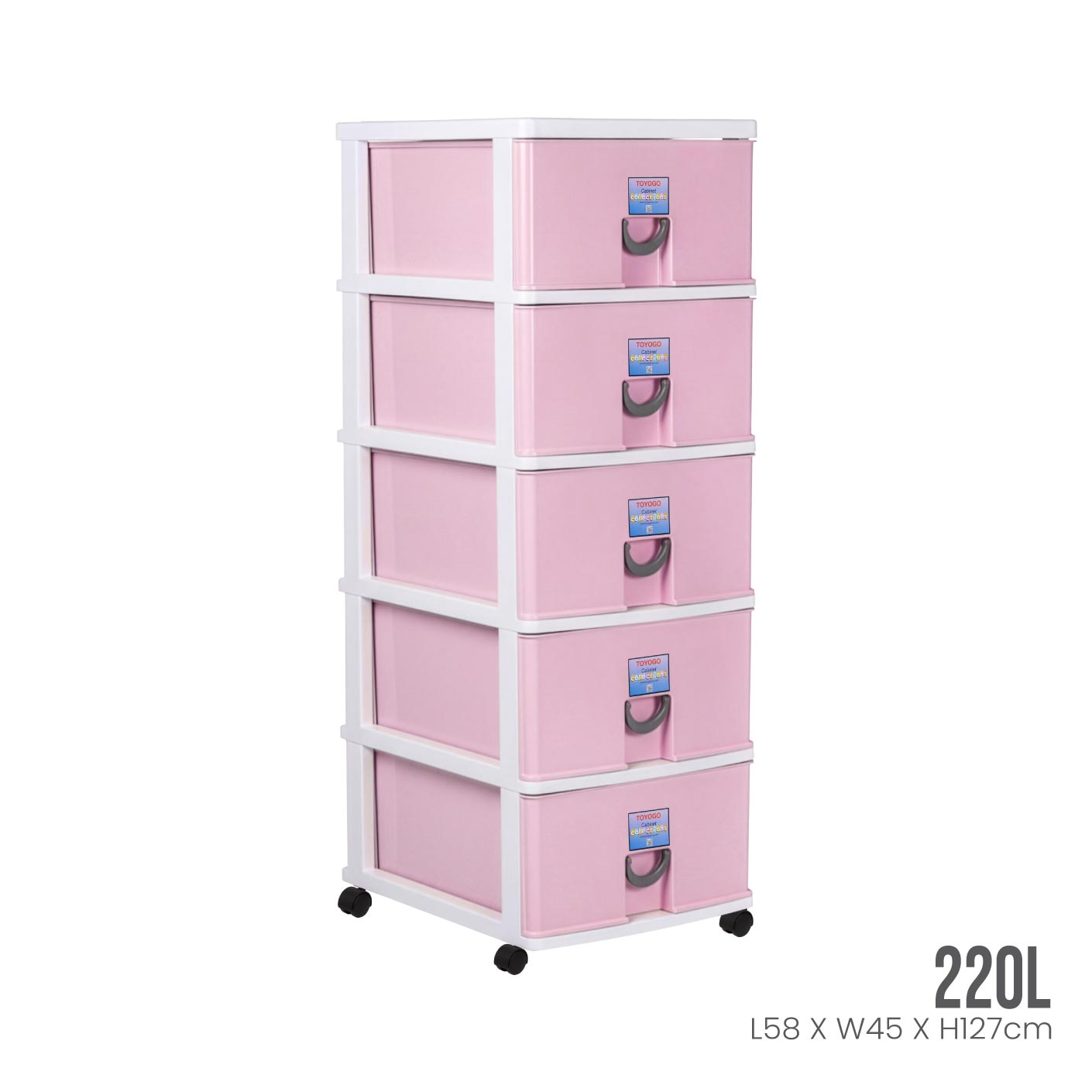 5 TIER BITANIC CABINET W/WHL (804-5)