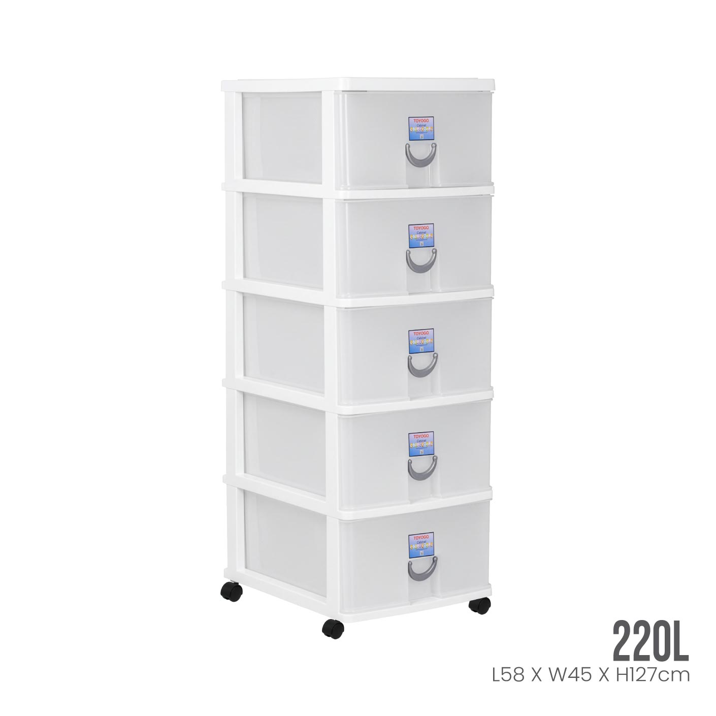 5 TIER BITANIC CABINET W/WHL (804-5)