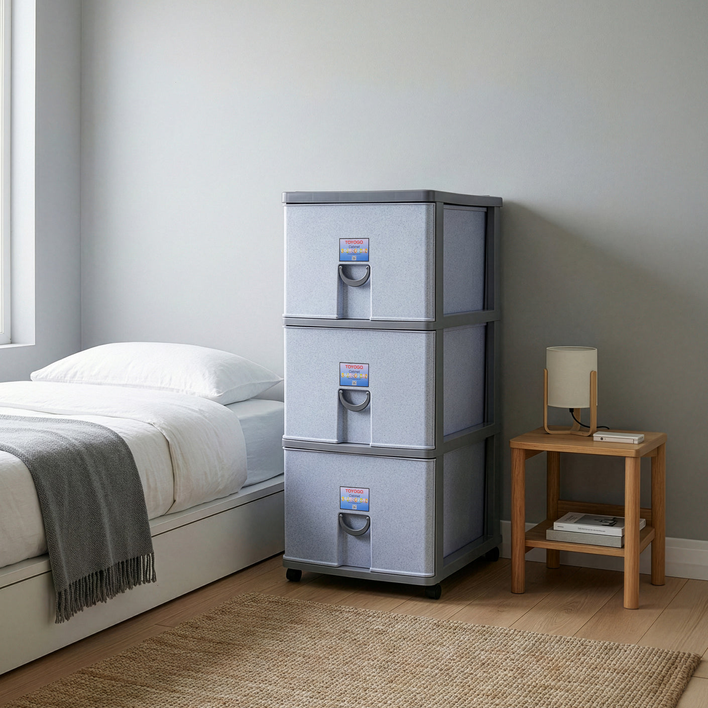 3 TIER TITANIC CABINET W WHL (805-3)