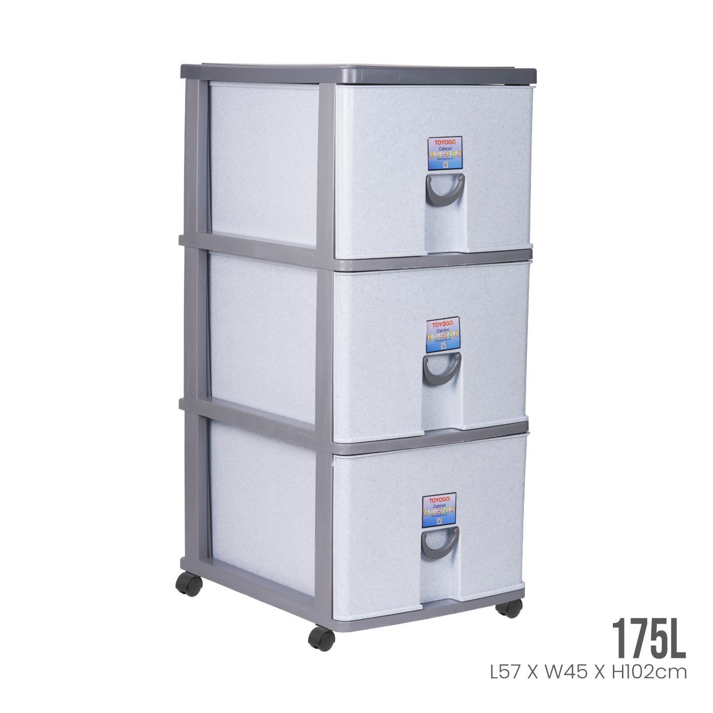 3 TIER TITANIC CABINET W WHL (805-3)