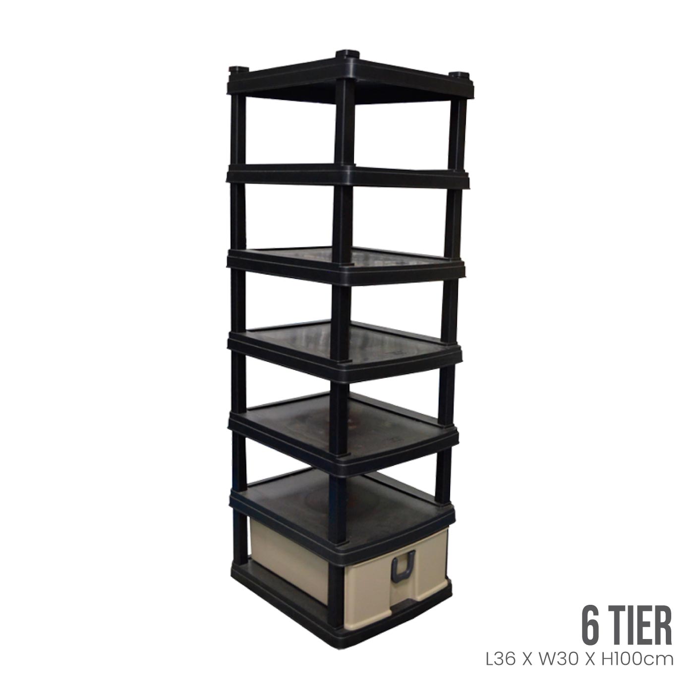 SCALINO 6 TIER RACK W DRW (811-6)