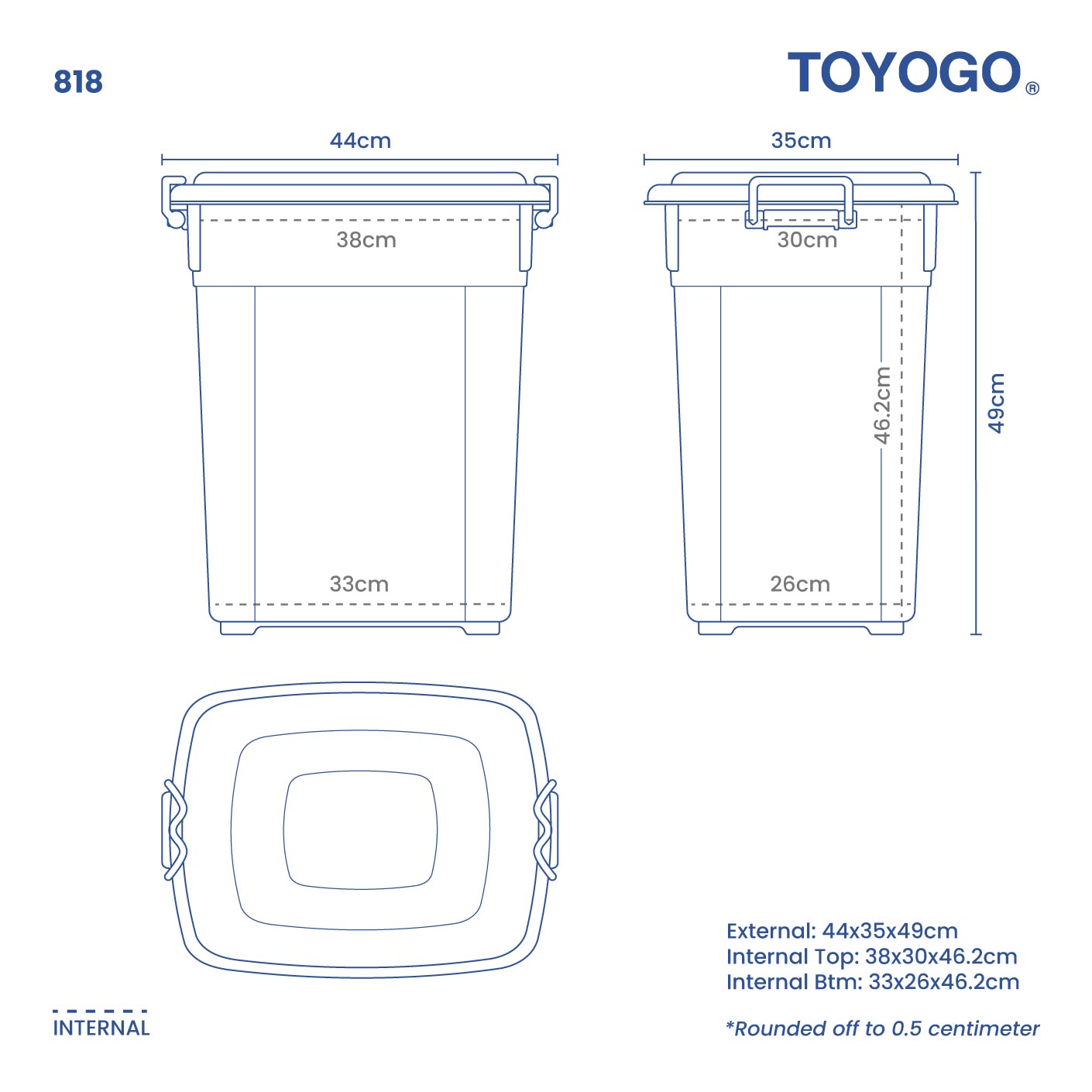 HIGHLY CONTAINER W/COVER (818)
