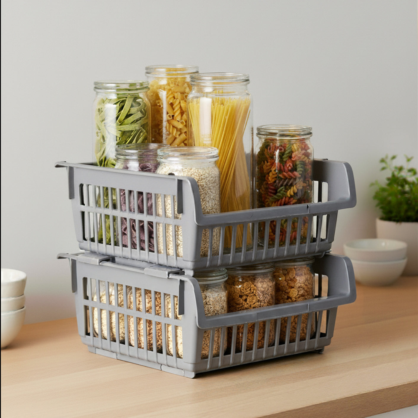 ALTEZZA STACKABLE STORAGE BASKET (8405)
