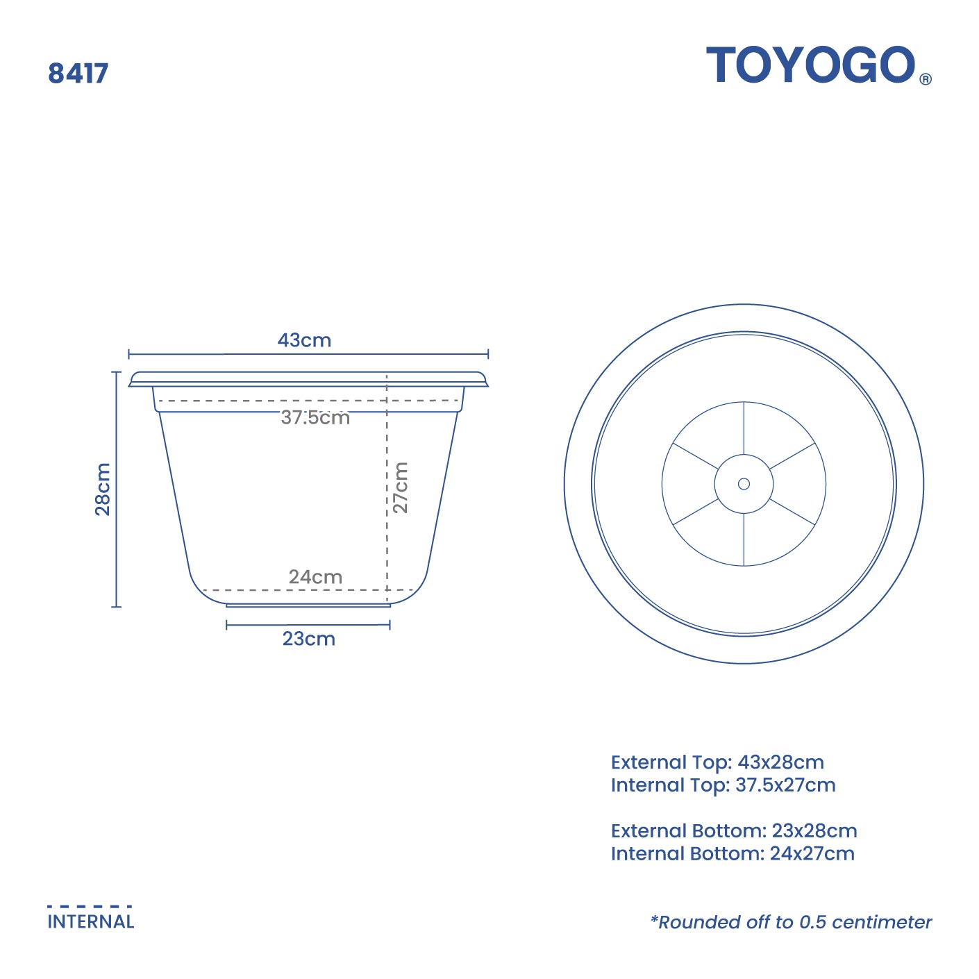 BASIN 17 INCH (DEEP) (8417)
