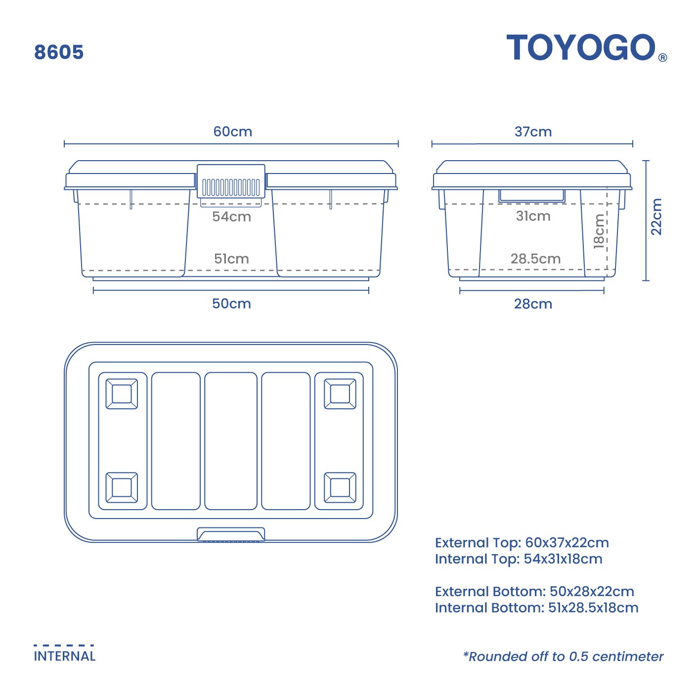 RUGGED BOX (1 CLIP) BRW (8605)