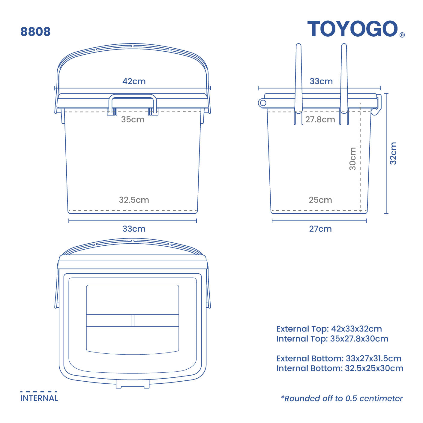 SCATOLA BOX HIGH W HANDLE (8808)