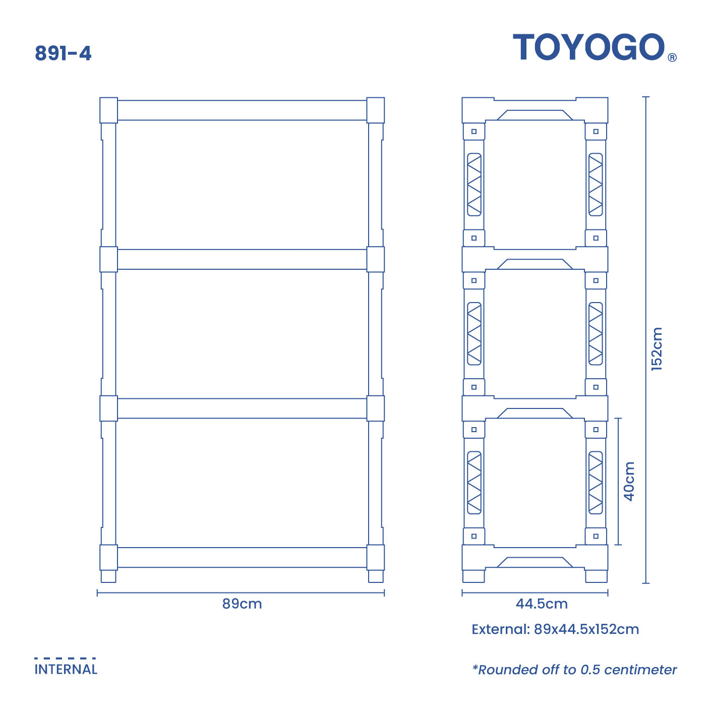 4 TIER SHELVING DIY (891-4) | TOYOGO Singapore – TOYOGO - CHUAN HENG