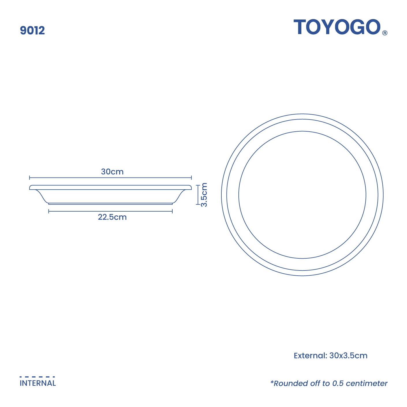 ROUND SERVING TRAY (9012)