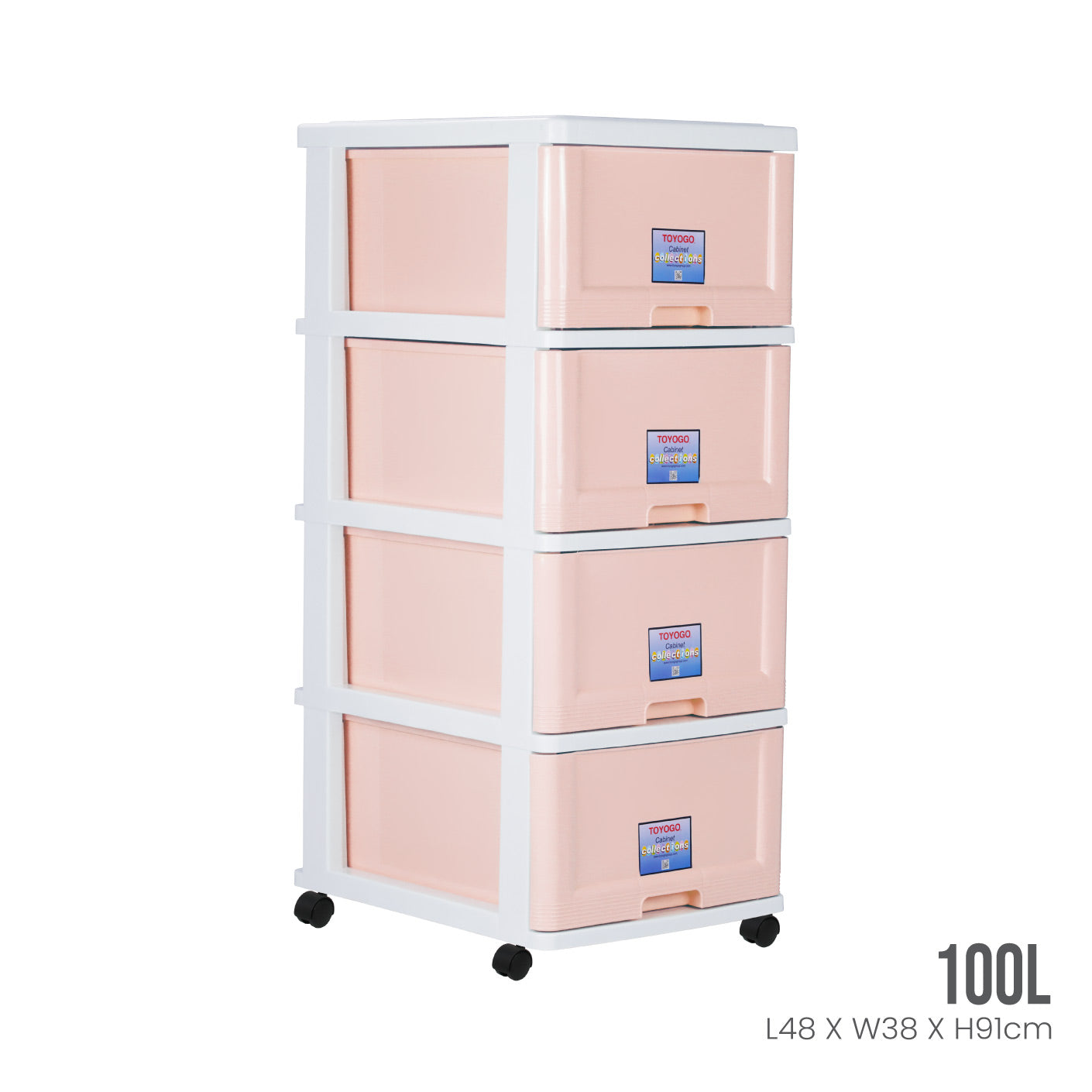 4 TIER MENTON DRAWER W/WHLS (903-4)