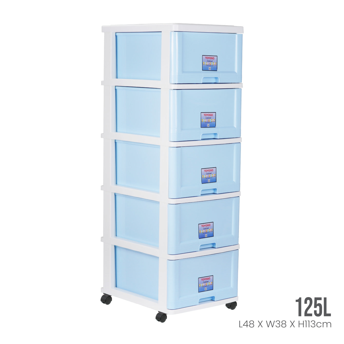 5 TIER MENTON DRAWER W/WHLS (903-5)