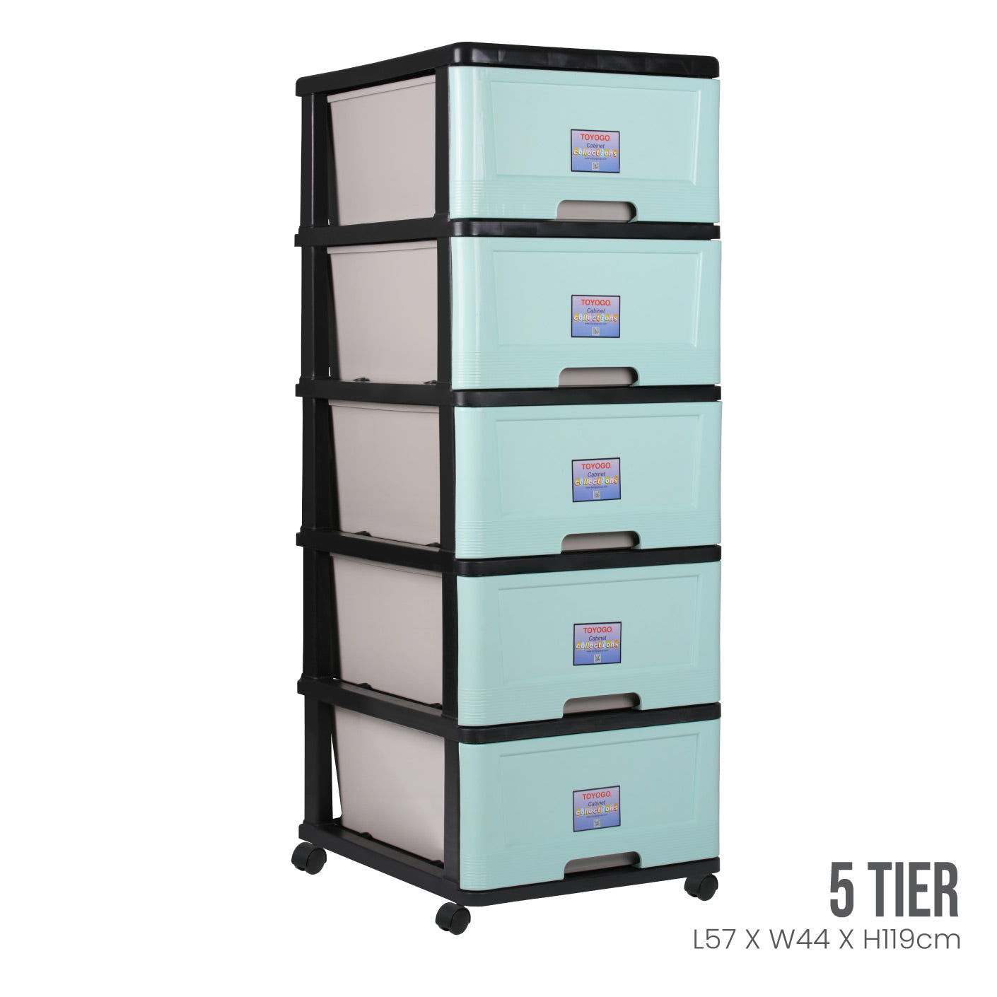 5 TIER CABINET W/WHL (904-5)
