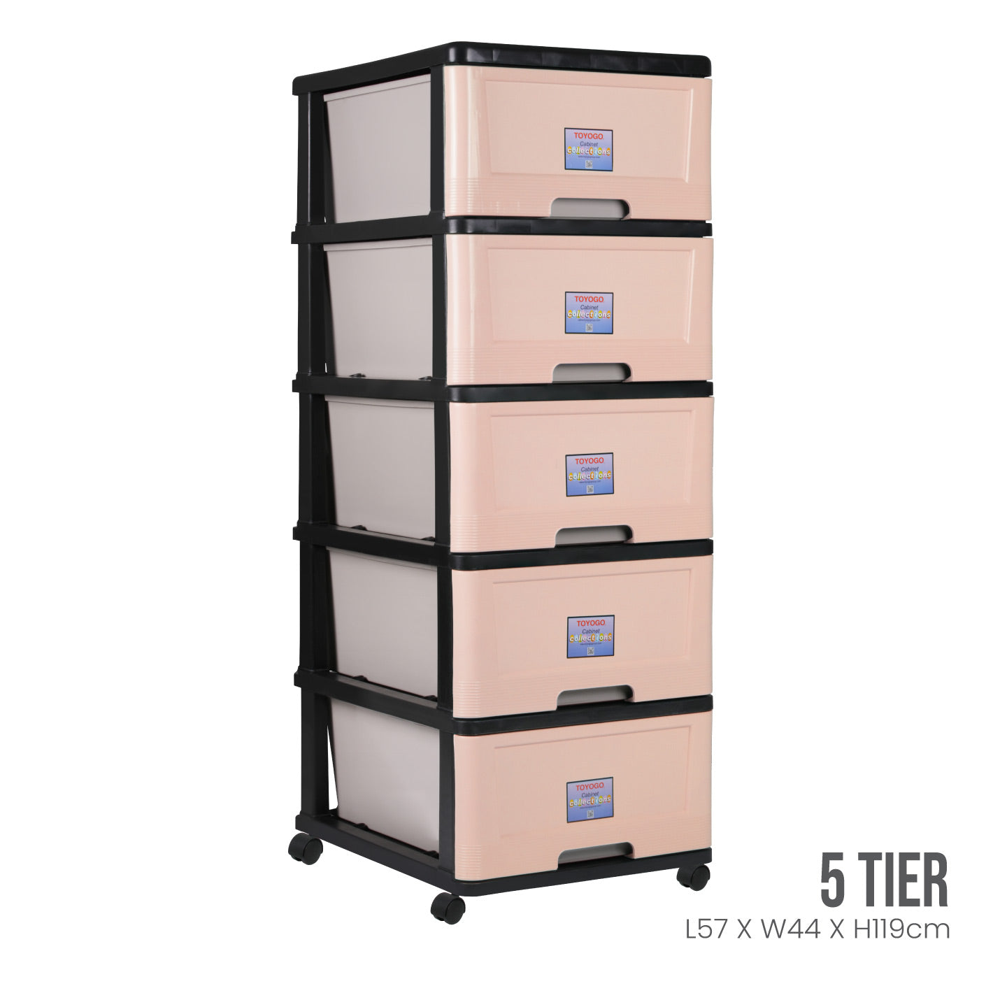 5 TIER CABINET W/WHL (904-5)