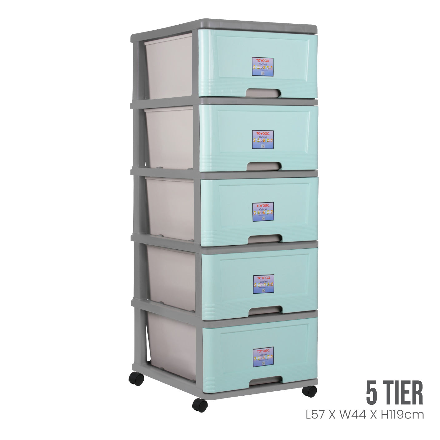 5 TIER CABINET W/WHL (904-5)