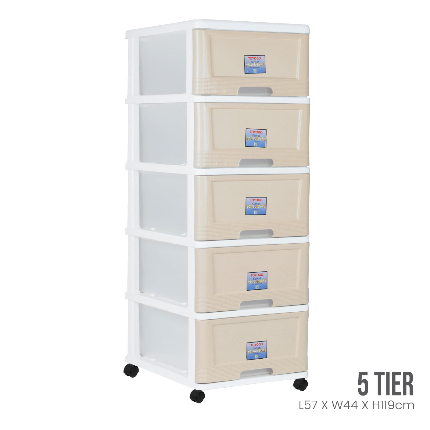 5 TIER CABINET W/WHL (904-5)