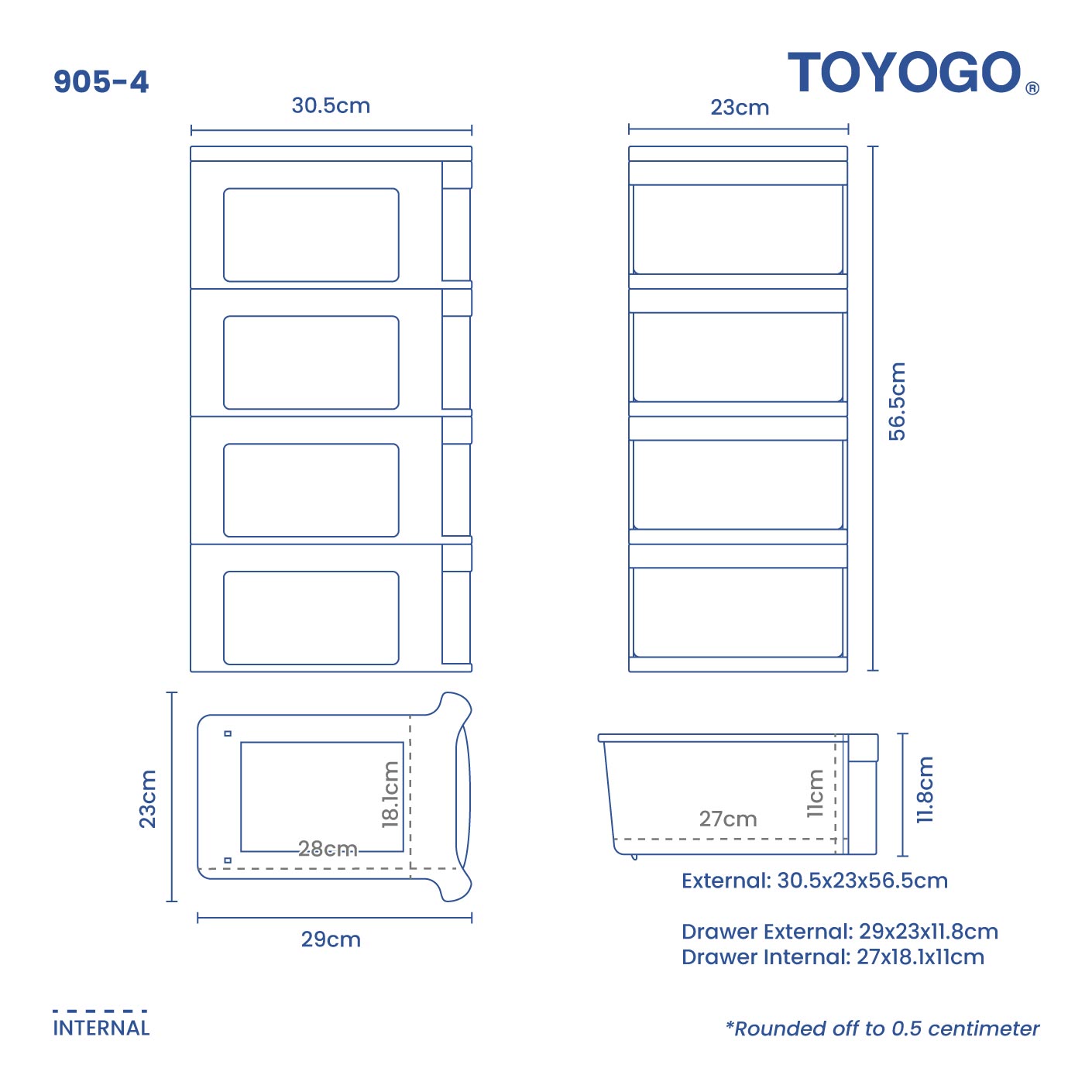 FUJI 4 TIER DRAWER (905-4)