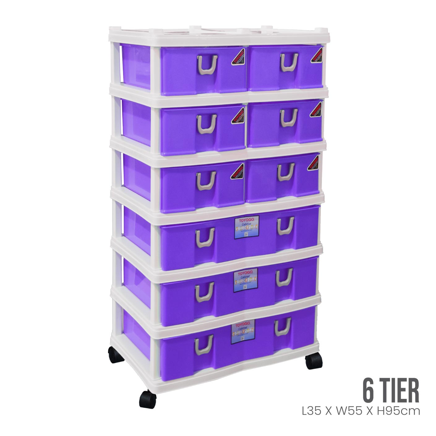 6 TIER TWIN CABINET 9 DRAWER (912-6)