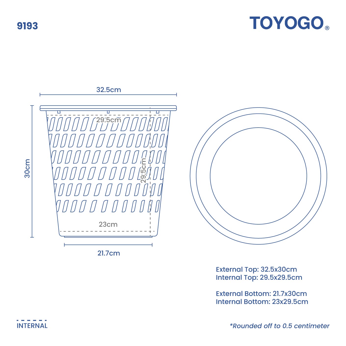 CINDY WASTE PAPER BASKET - L (9193)