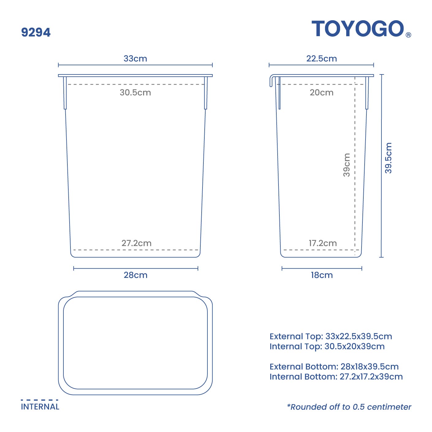 CARTA RECT OFFICE BIN (9294)