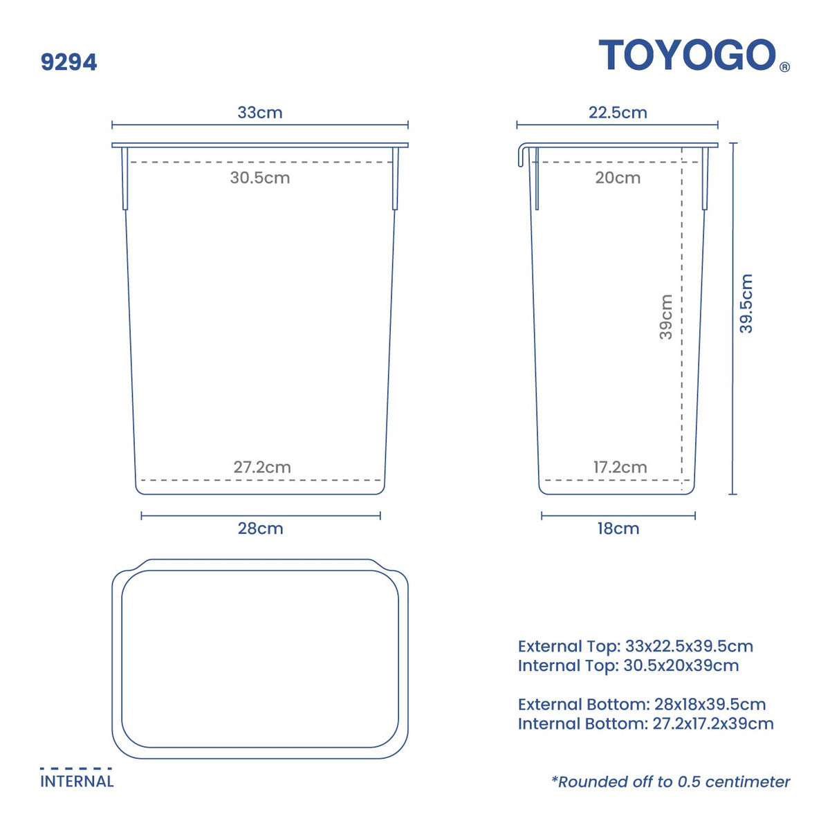 OFFICE UTILITY BIN (9294) | TOYOGO Singapore – TOYOGO - CHUAN HENG