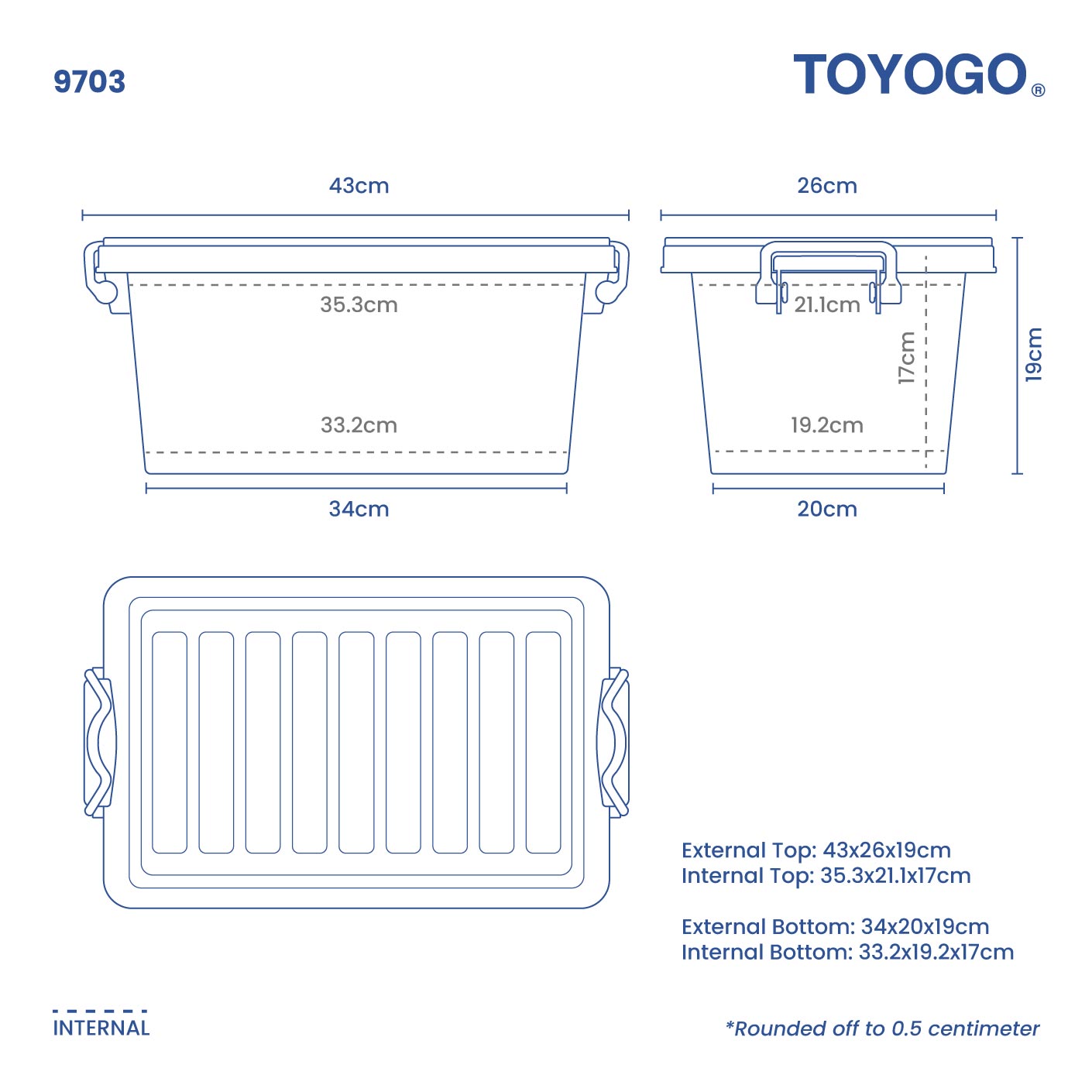 FANCY STORAGE CLIP BOX - No1 LB (9703)