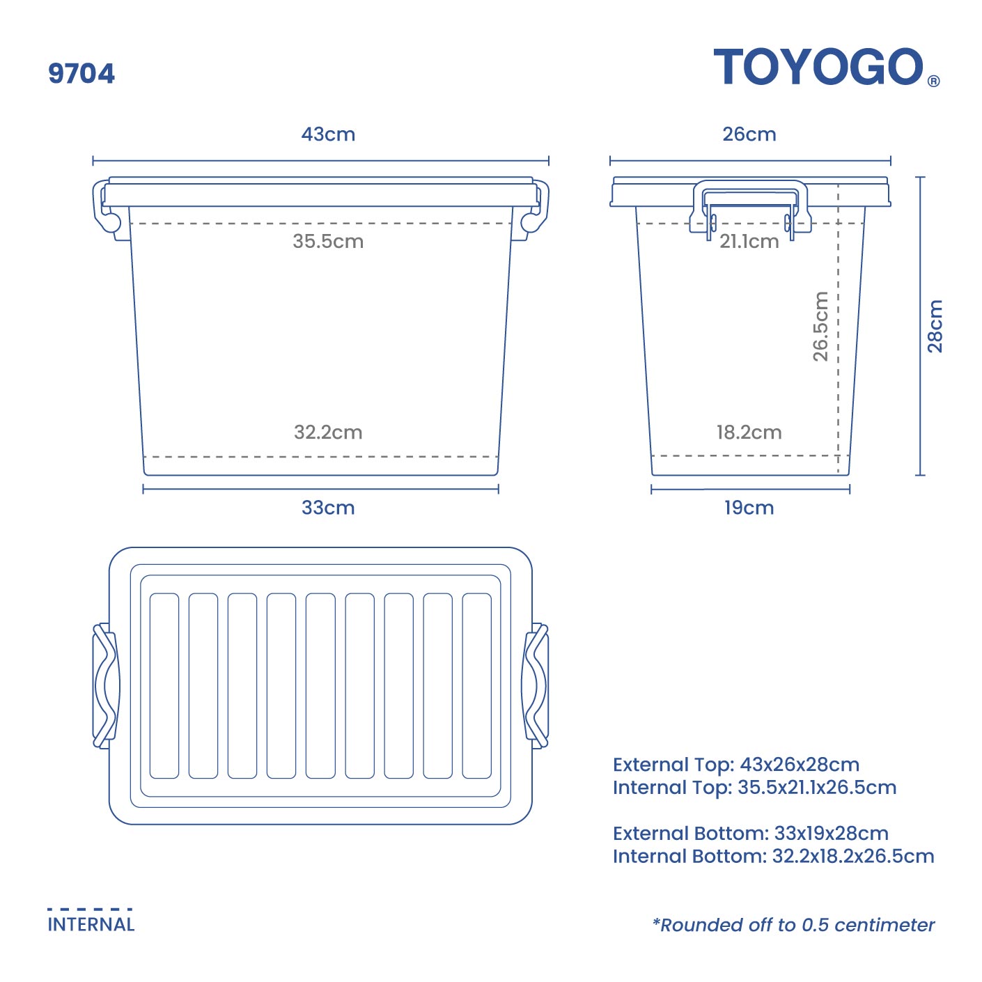 FANCY STORAGE CLIP BOX - No2 HB (9704)