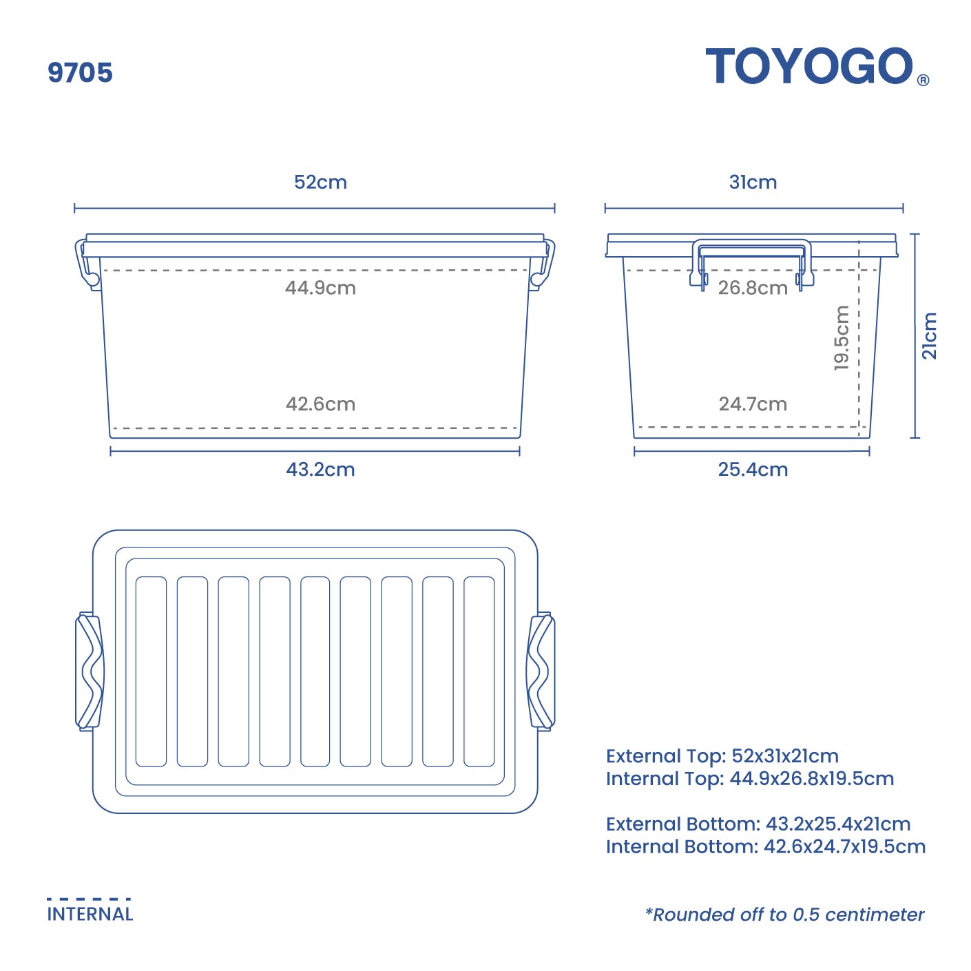 FANCY STORAGE CLIP BOX - No3 LB (9705)