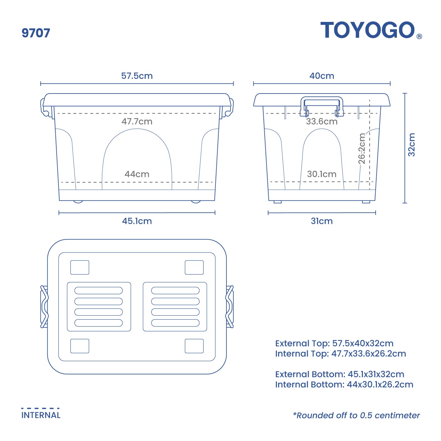 SHUNO STORAGE BOX W WHL - S3 (9707)