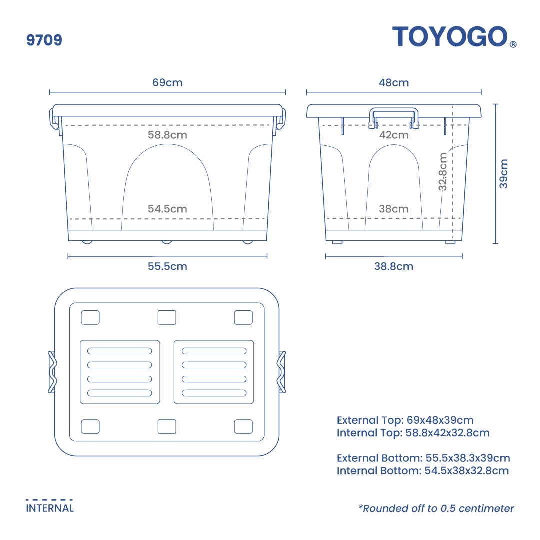 SHUNO STORAGE BOX W WHL - S4 (9709)