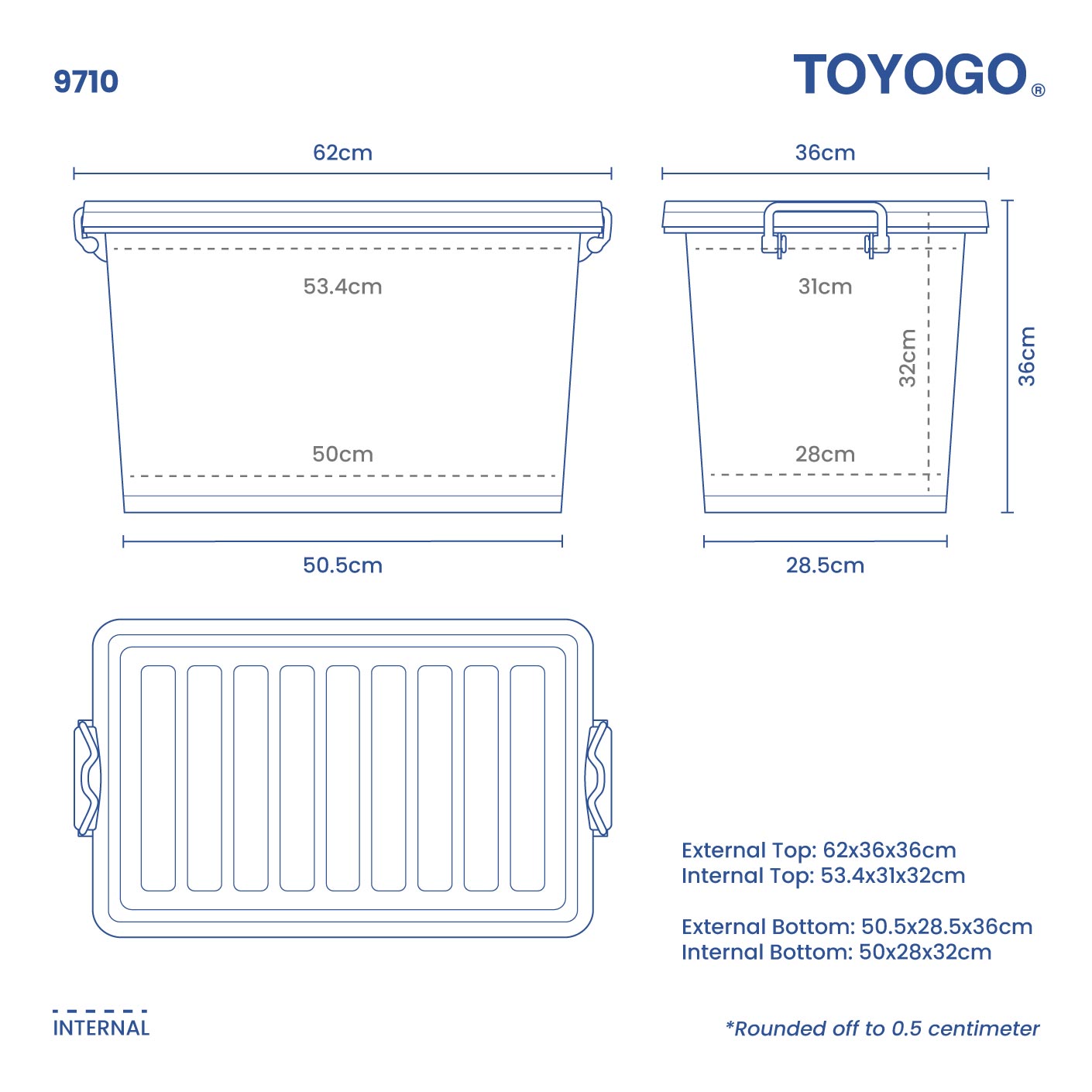 FANCY STORAGE CLIP BOX - No6 HB (9710)