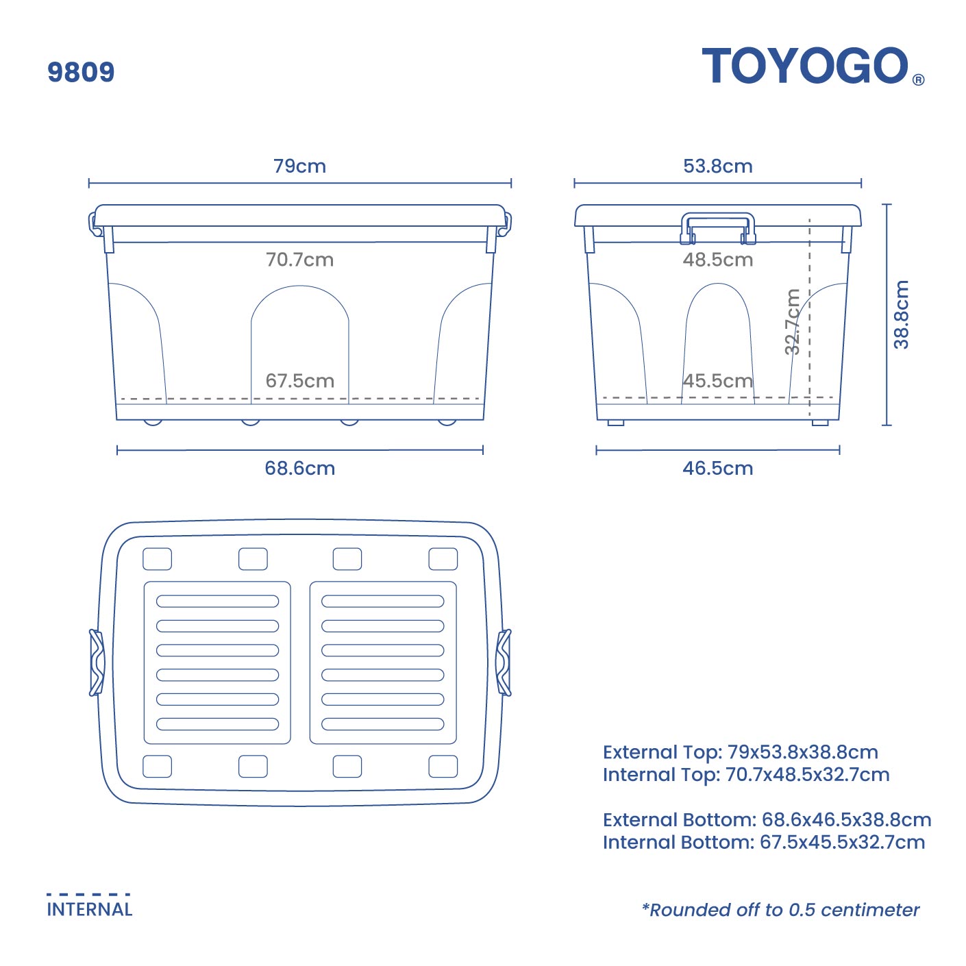 CLOSET BOX W/WHEELS (9809)