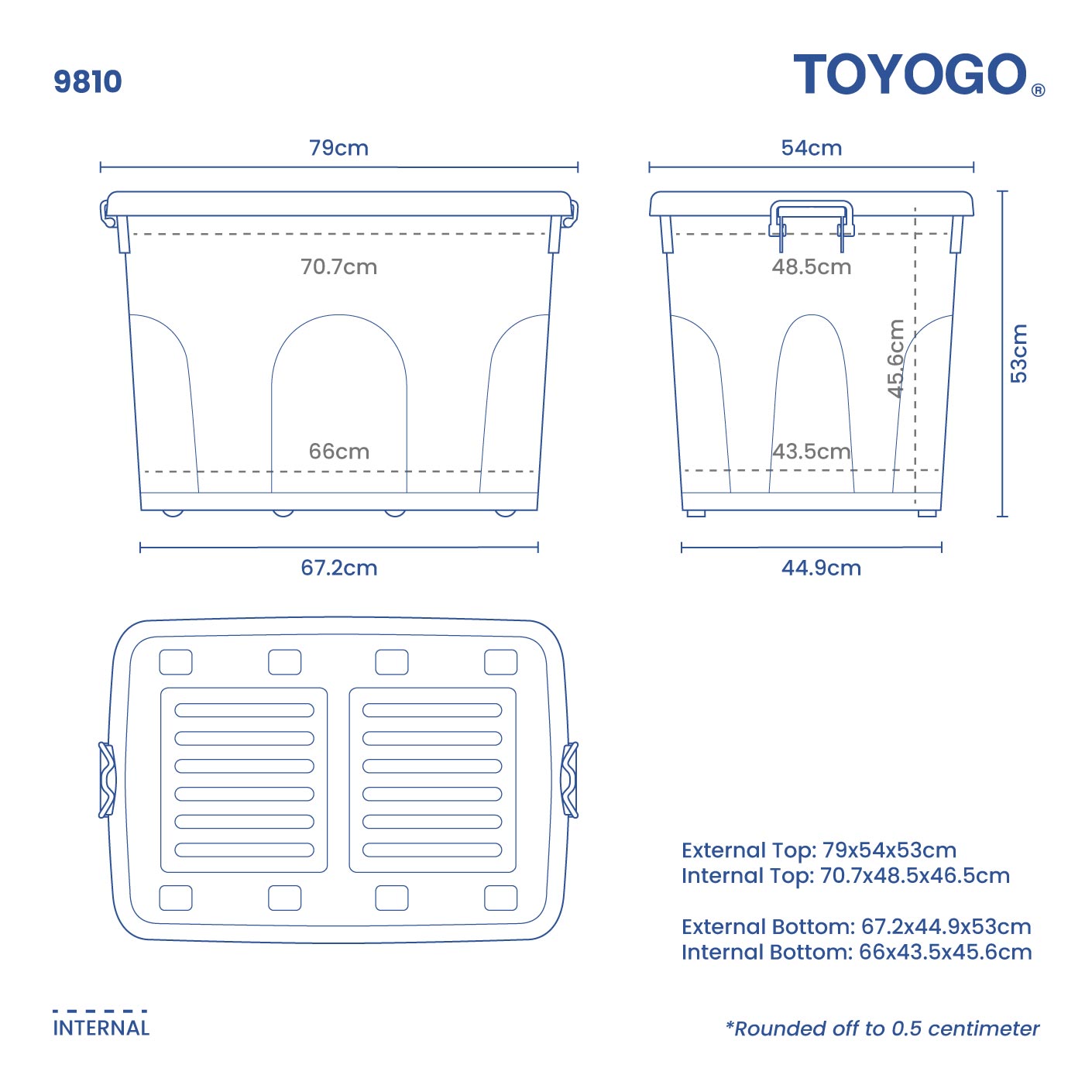 SHUNO STORAGE BOX W WHL - S9 (9810)