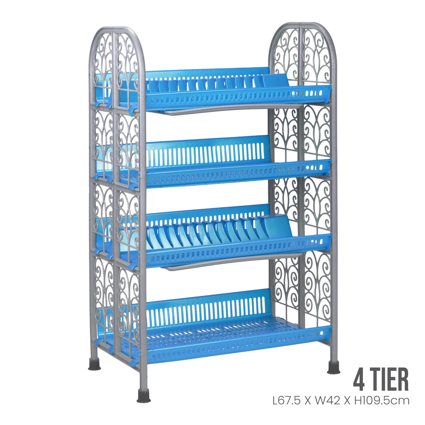 4 TIER HAZER KITCHEN RACK W/DRAINER (998-4)