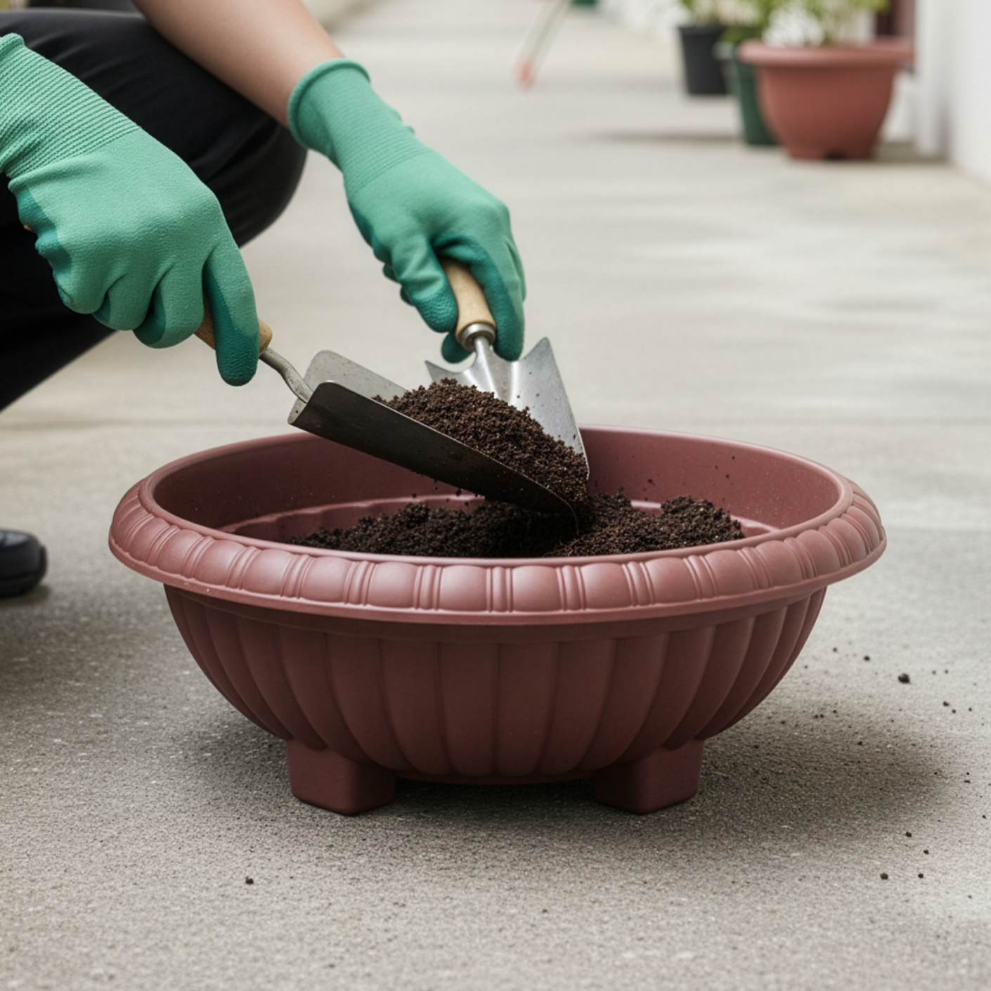 ACHI RD GARDEN POT - LB (GP298)