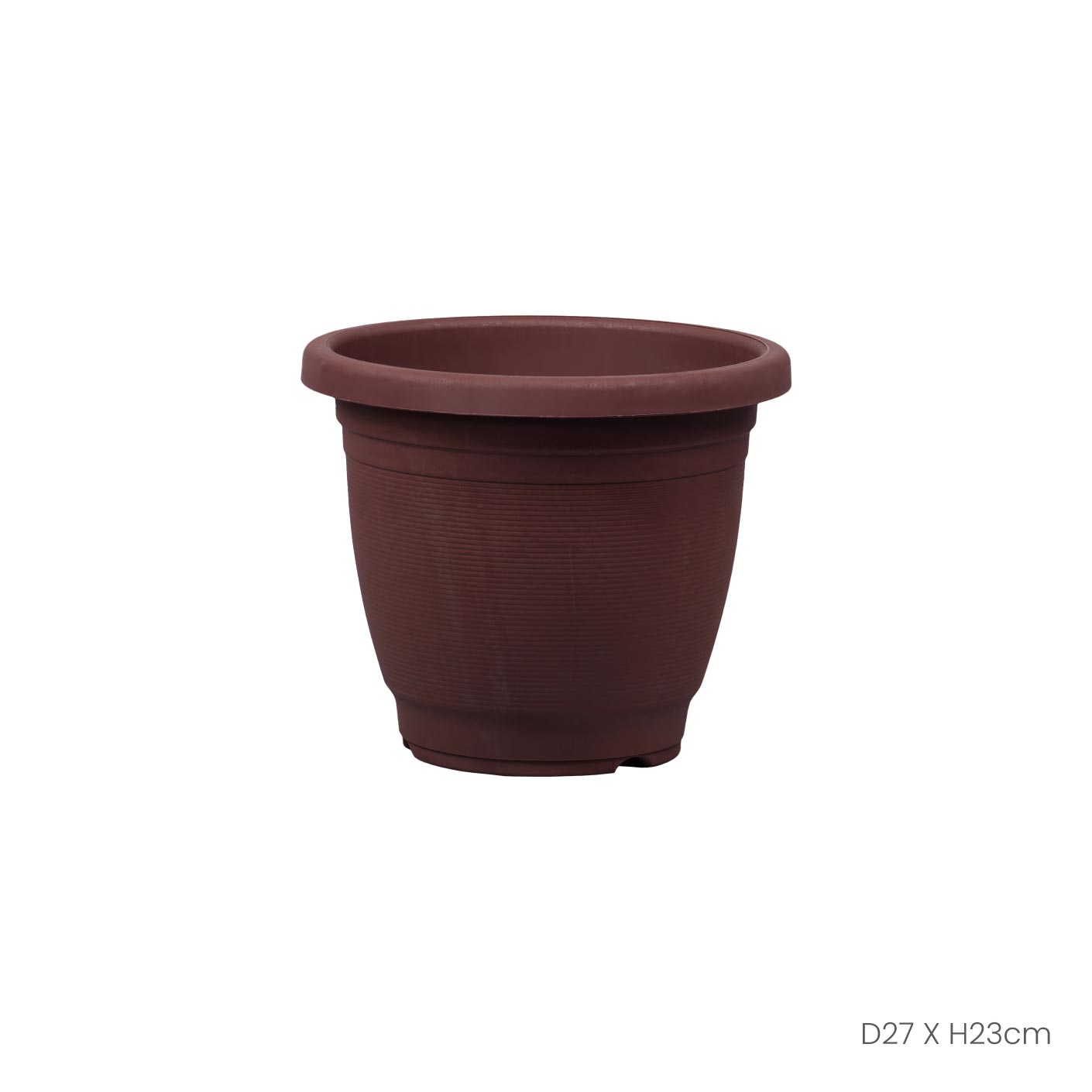 FLOWER POT PLAIN/RD (GP-3003)