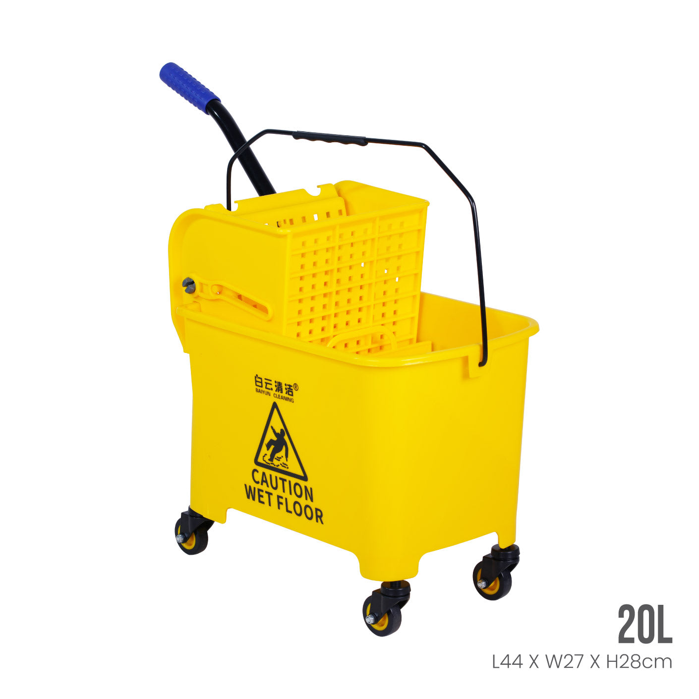 IND MOP PAIL W WHEEL AF08068 (HFH1078)