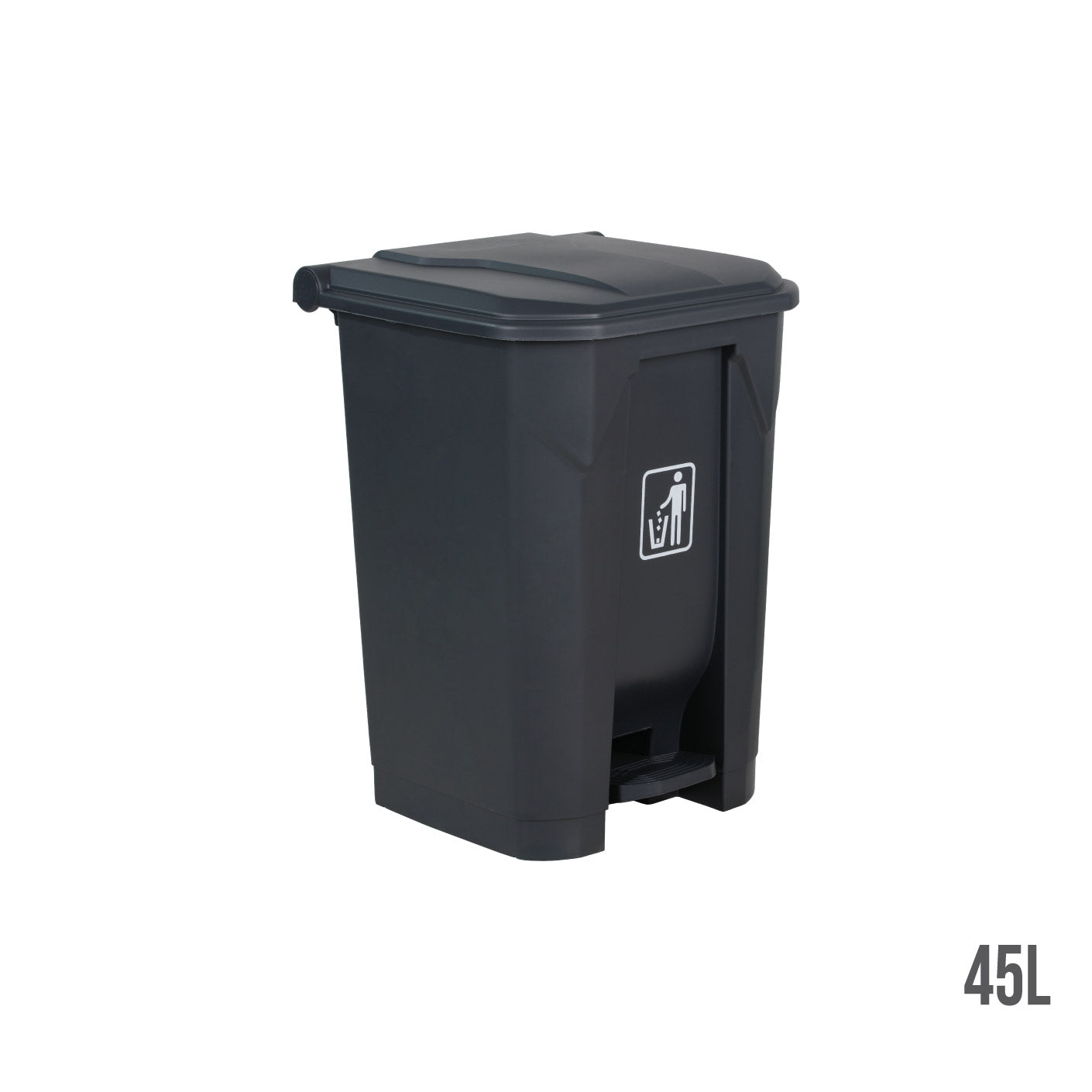 STEP DUSTBIN 45L GREY B2-010B (HFH1323)