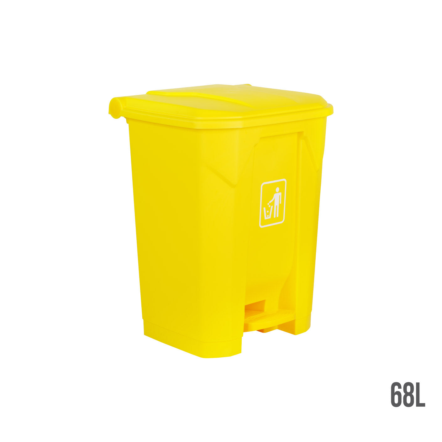 STEP DUSTBIN 68L YELLOW B2-010B (HFH1325)