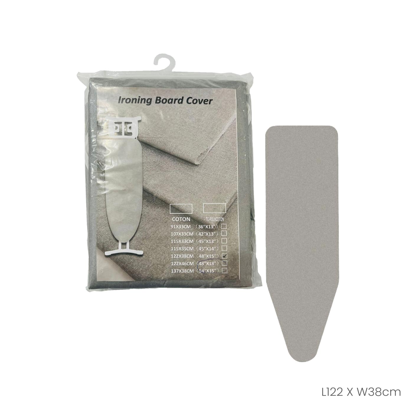IRONING BOARD COVER 48INX15IN SC (HFH2248)