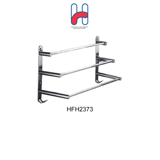 BATH TOWEL RACK 60CM 3 BAR PUNCH FREE (HFH2373)