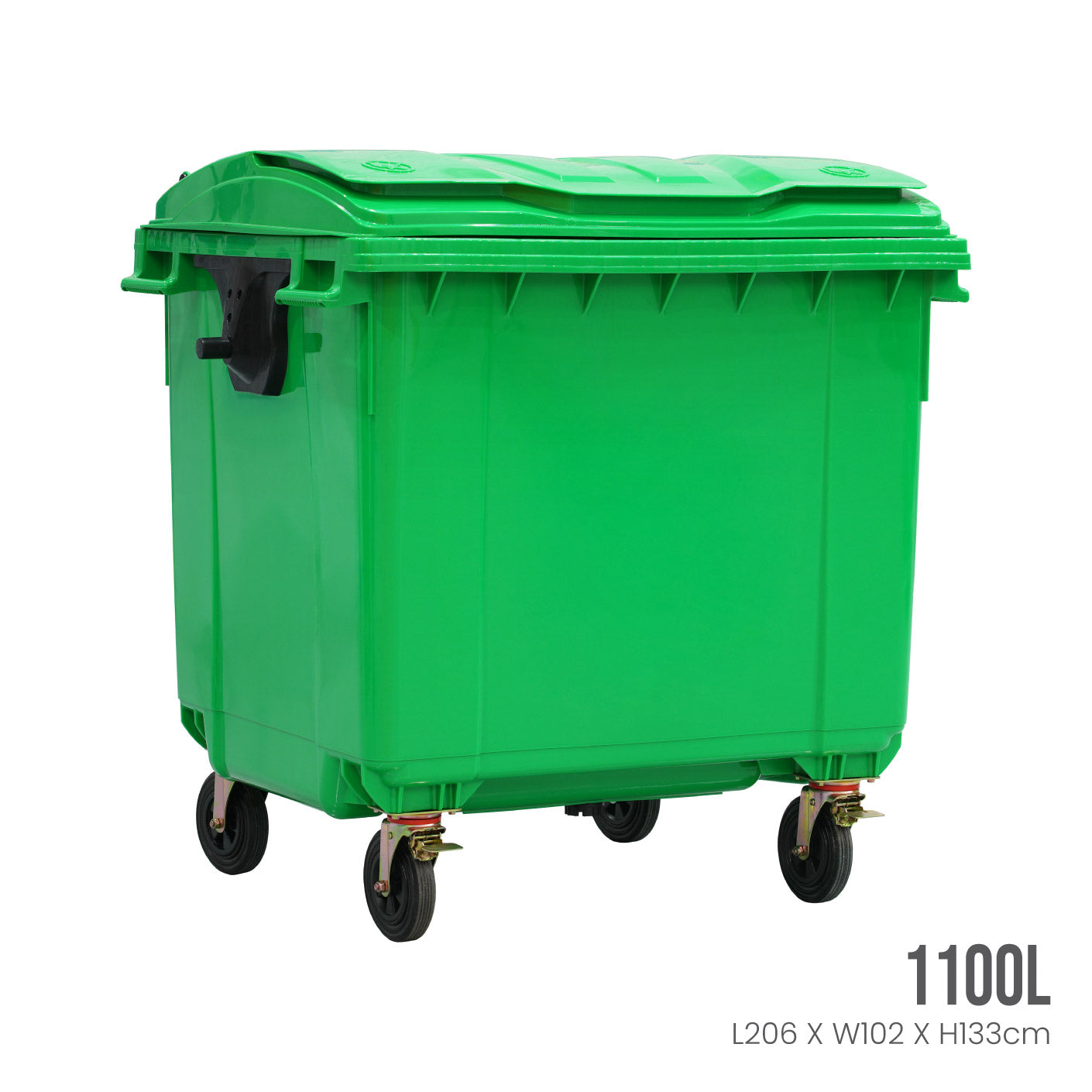 TRASH BIN OUTDOOR 1100L GREEN (HFH3038)