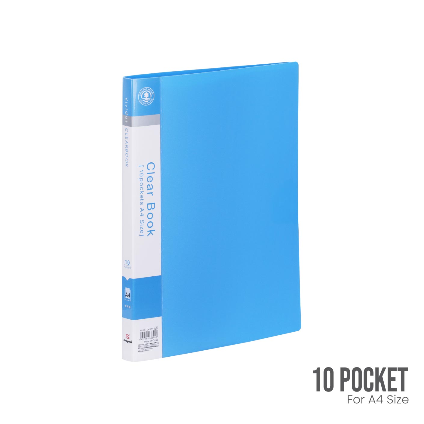 CLEAR BOOK 10POCKET A4 BL10A (HFH4011T)