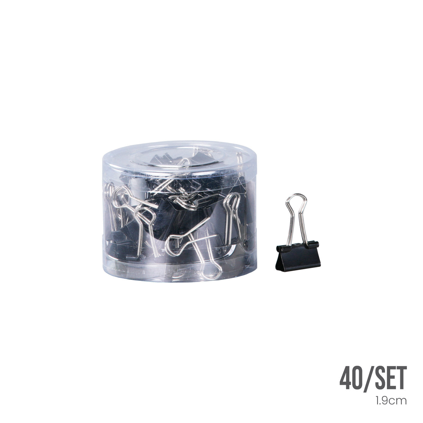 BINDER CLIP 19MM 40S FYD19 BK (HFH4054)