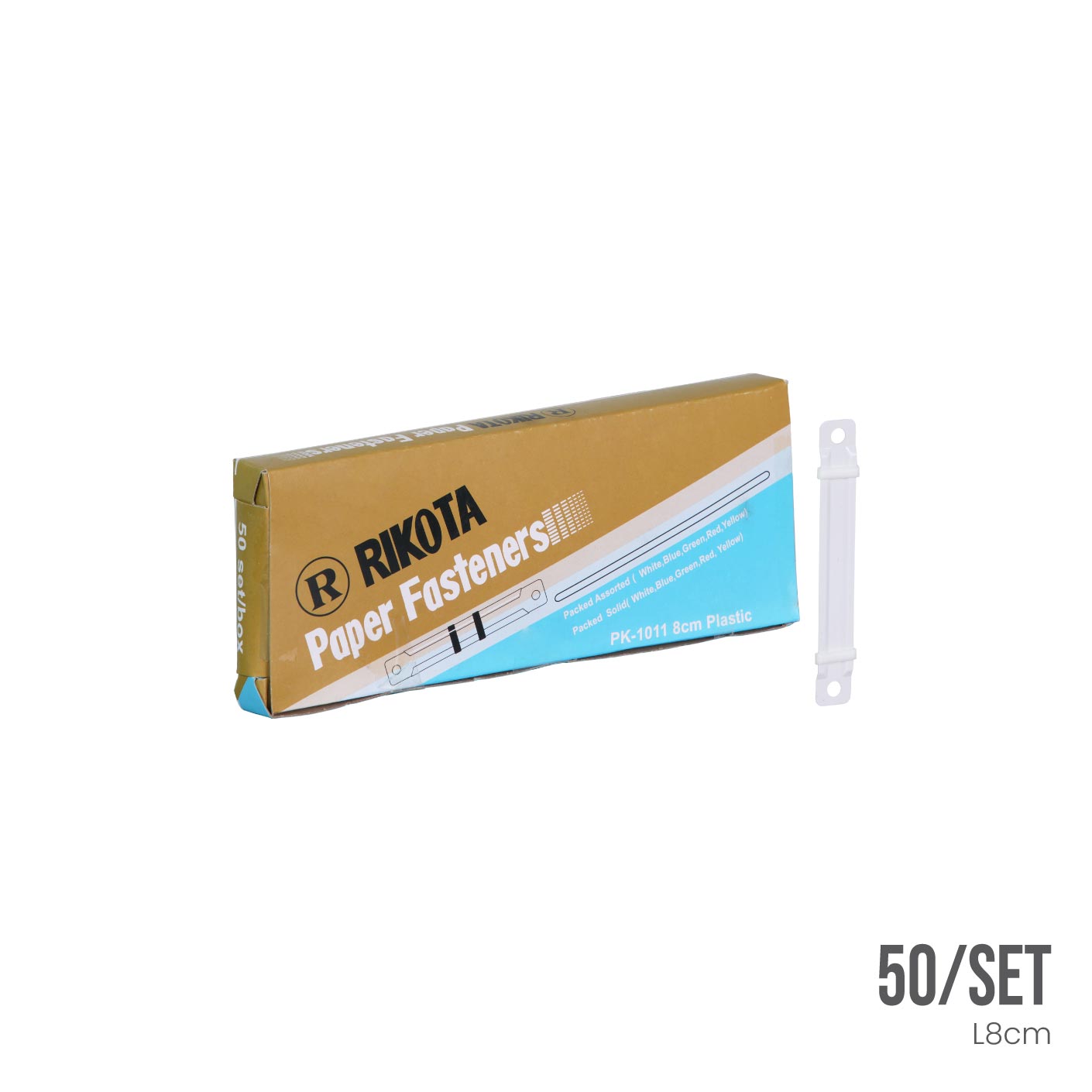 FASTENER 50S BOX COLOR 8CMPLACTIC PK-1011 (HFH4385)