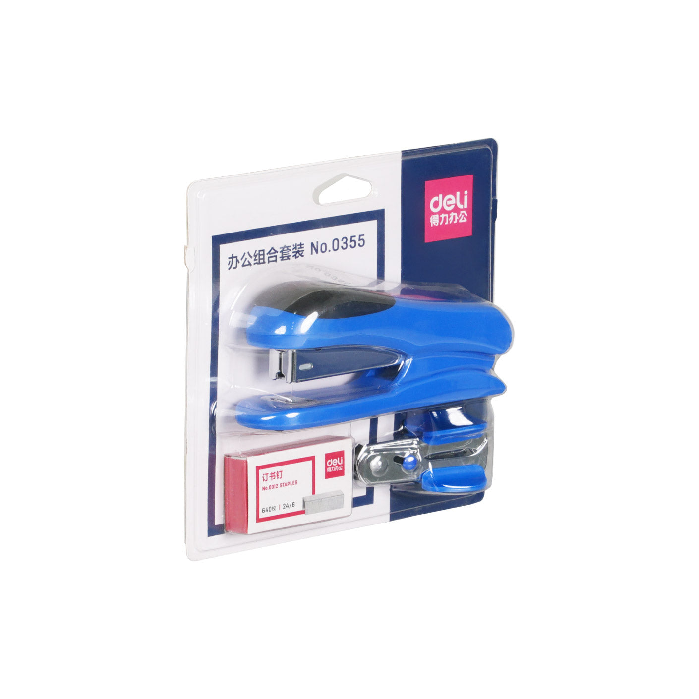 STAPLER W STAPLES N REMOVER SET 24 6 DELI 0355 (HFH4764)